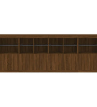 Sideboard mit LED-Leuchten Braun Eichen-Optik 283x37x100 cm