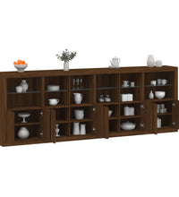 Sideboard mit LED-Leuchten Braun Eichen-Optik 283x37x100 cm