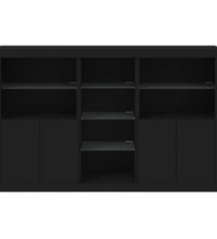 Sideboard mit LED-Leuchten Schwarz 162x37x100 cm