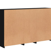 Sideboard mit LED-Leuchten Schwarz 162x37x100 cm