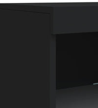 Sideboard mit LED-Leuchten Schwarz 162x37x100 cm