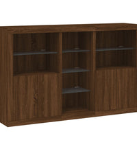 Sideboard mit LED-Leuchten Braun Eichen-Optik 162x37x100 cm