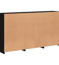 Sideboard mit LED-Leuchten Schwarz 181,5x37x100 cm