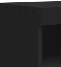 Sideboard mit LED-Leuchten Schwarz 181,5x37x100 cm