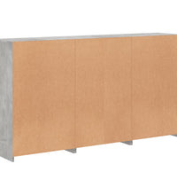 Sideboard mit LED-Leuchten Betongrau 181,5x37x100 cm