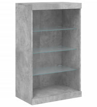 Sideboard mit LED-Leuchten Betongrau 181,5x37x100 cm