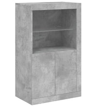 Sideboard mit LED-Leuchten Betongrau 181,5x37x100 cm