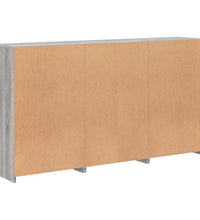 Sideboard mit LED-Leuchten Grau Sonoma 181,5x37x100 cm