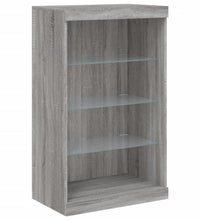 Sideboard mit LED-Leuchten Grau Sonoma 181,5x37x100 cm