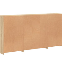 Sideboard mit LED-Leuchten Sonoma-Eiche 202x37x100 cm