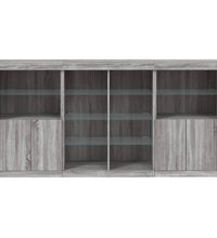 Sideboard mit LED-Leuchten Grau Sonoma 202x37x100 cm