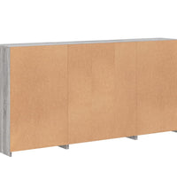 Sideboard mit LED-Leuchten Grau Sonoma 202x37x100 cm