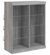 Sideboard mit LED-Leuchten Grau Sonoma 202x37x100 cm