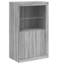 Sideboard mit LED-Leuchten Grau Sonoma 202x37x100 cm