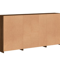 Sideboard mit LED-Leuchten Braun Eichen-Optik 202x37x100 cm