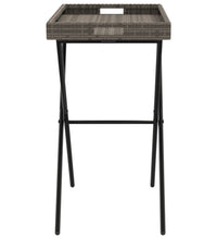 Tabletttisch Klappbar Grau 65x40x75 cm Poly Rattan