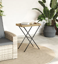 Tabletttisch Klappbar Beige 65x40x75 cm Poly Rattan