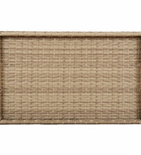 Tabletttisch Klappbar Beige 65x40x75 cm Poly Rattan