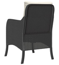 Gartenstühle mit Kissen 2 Stk. Schwarz Poly Rattan