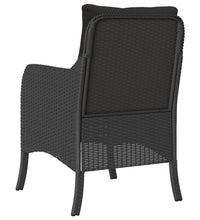 Gartenstühle mit Kissen 2 Stk. Schwarz Poly Rattan