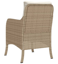 Gartenstühle mit Kissen 2 Stk. Beige Poly Rattan