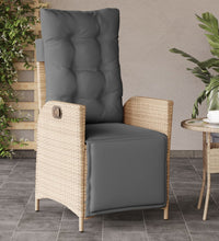 Gartensessel mit Fußteil 2 Stk. Verstellbar Poly Rattan