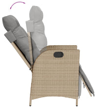 Gartensessel mit Fußteil 2 Stk. Verstellbar Poly Rattan