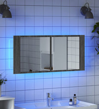 LED-Spiegelschrank Grau Sonoma 100x12x45 cm