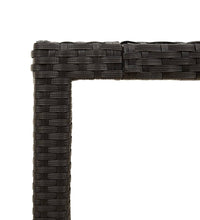 Gartentisch mit Glasplatte Schwarz 150x90x75 cm Poly Rattan