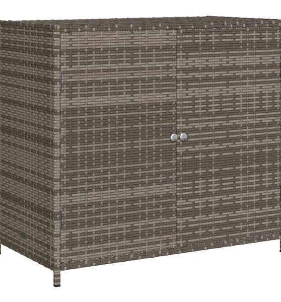 Gartenschrank Grau 83x45x76 cm Poly Rattan