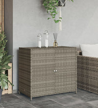 Gartenschrank Grau 83x45x76 cm Poly Rattan