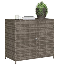 Gartenschrank Grau 83x45x76 cm Poly Rattan