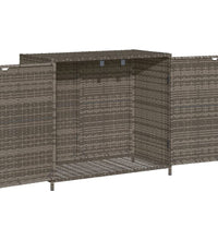 Gartenschrank Grau 83x45x76 cm Poly Rattan