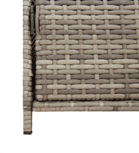 Gartenschrank Grau 83x45x76 cm Poly Rattan