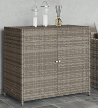 Gartenschrank Grau 83x45x76 cm Poly Rattan