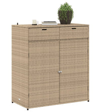 Gartenschrank Beige 105x55x113 cm Poly Rattan