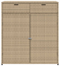 Gartenschrank Beige 105x55x113 cm Poly Rattan