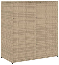 Gartenschrank Beige 105x55x113 cm Poly Rattan