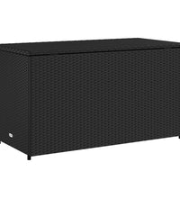 Gartenschrank Schwarz 110x55x60,5 cm Poly Rattan