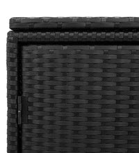 Gartenschrank Schwarz 110x55x60,5 cm Poly Rattan