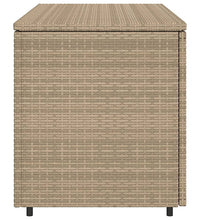 Gartenschrank Beige 110x55x60,5 cm Poly Rattan