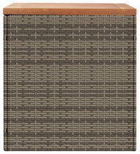 Gartentruhe Grau 110x50x54 cm Poly Rattan Akazienholz