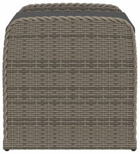 Sitzbank mit Stauraum & Kissen Grau 80x51x52 cm Poly Rattan