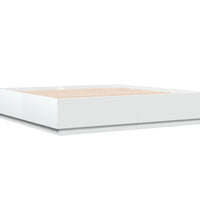 Bettgestell mit LED Weiß 200x200 cm Holzwerkstoff