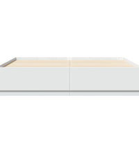 Bettgestell mit LED Weiß 200x200 cm Holzwerkstoff