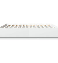 Bettgestell mit LED Weiß 200x200 cm Holzwerkstoff