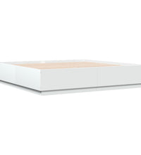 Bettgestell mit LED Weiß 180x200 cm Holzwerkstoff