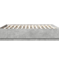 Bettgestell mit LED Betongrau 180x200 cm Holzwerkstoff