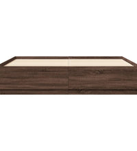 Bettgestell mit LED Braun Eichen-Optik 180x200 cm Holzwerkstoff