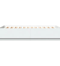 Bettgestell mit LED Weiß 160x200 cm Holzwerkstoff